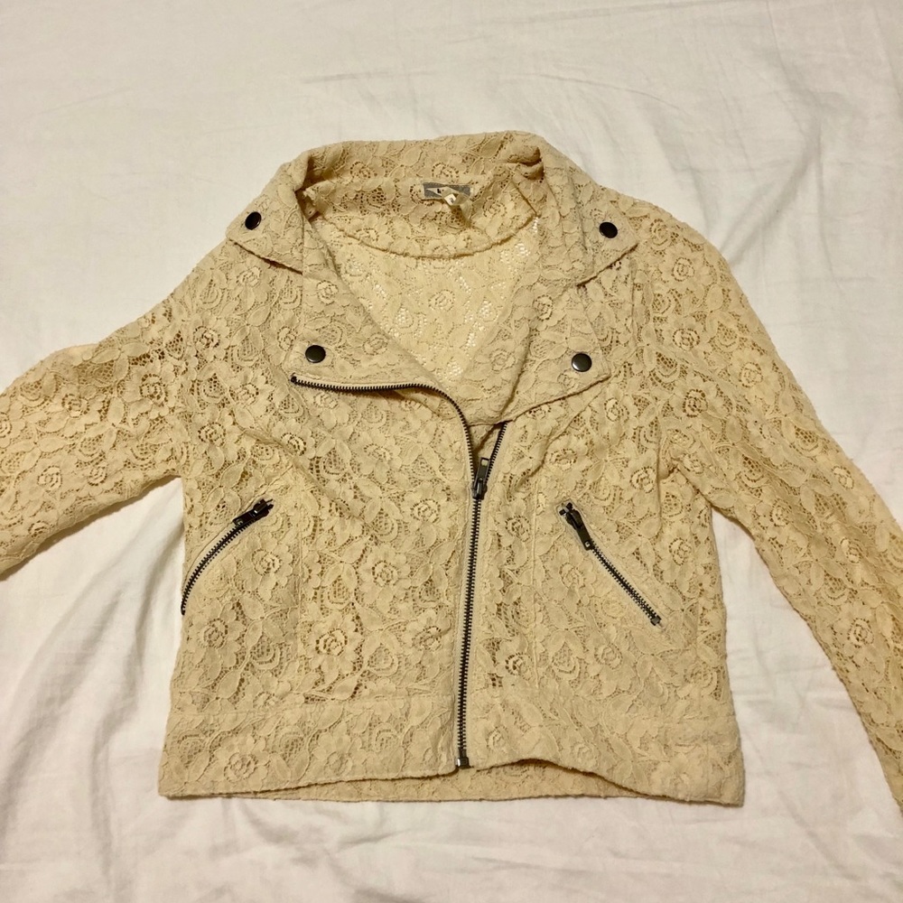 Pacsun Kirra Cream Lace Jacket